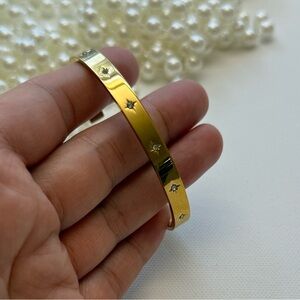 Gold Star-Embellished Bangle